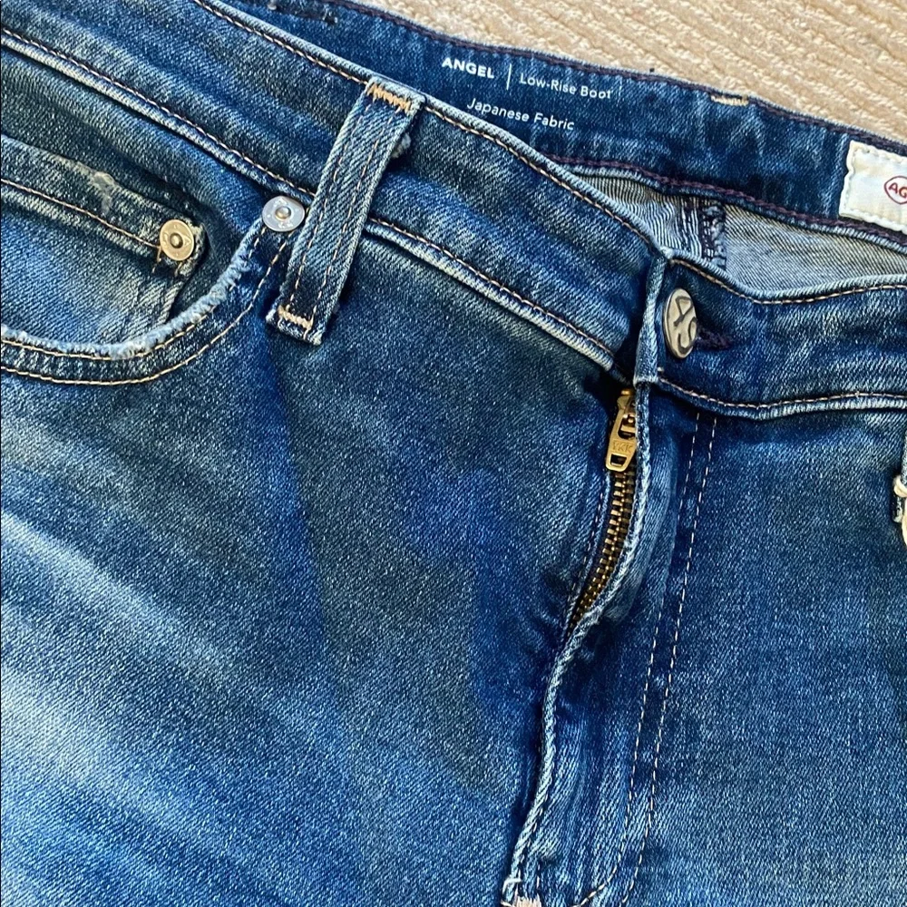 AG Adriano Goldschmied Angel Low-Rise Boot Cut Blue Denim Jeans Size 31 NWT - Picture 8 of 15